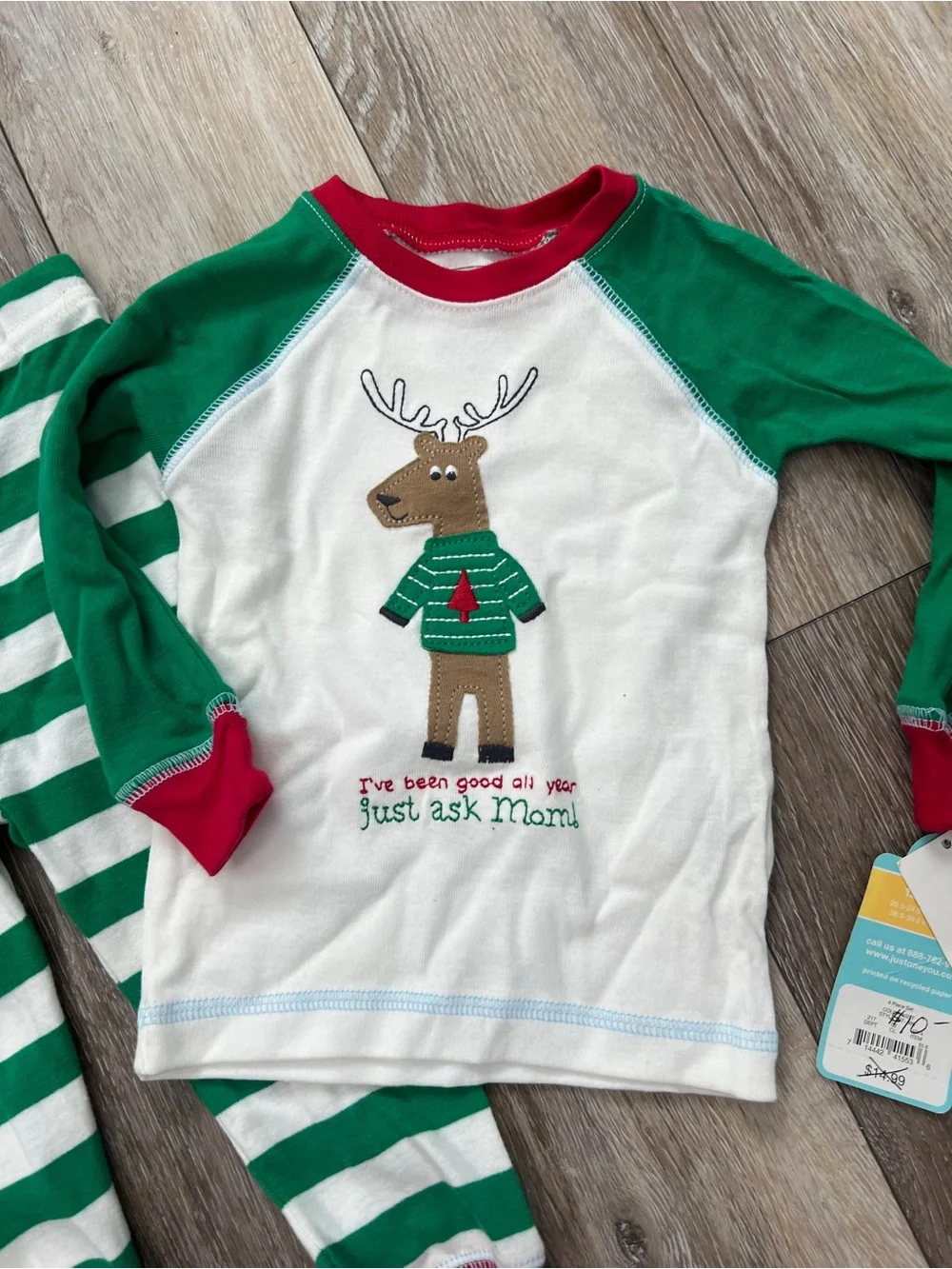 Just One You by Carter’s Christmas rain dear pajamas NWT